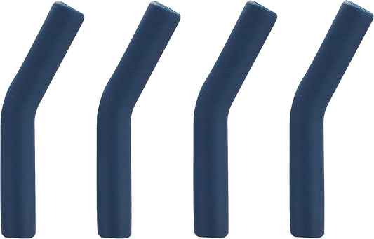 Zibtes-4PCS Silicone Straw Tips- Food Grade Rubber Metal Straws Tips Covers Only Fit for 1/3 Inch Wide(8MM Outdiameter) Stainless Steel Straw-Navy