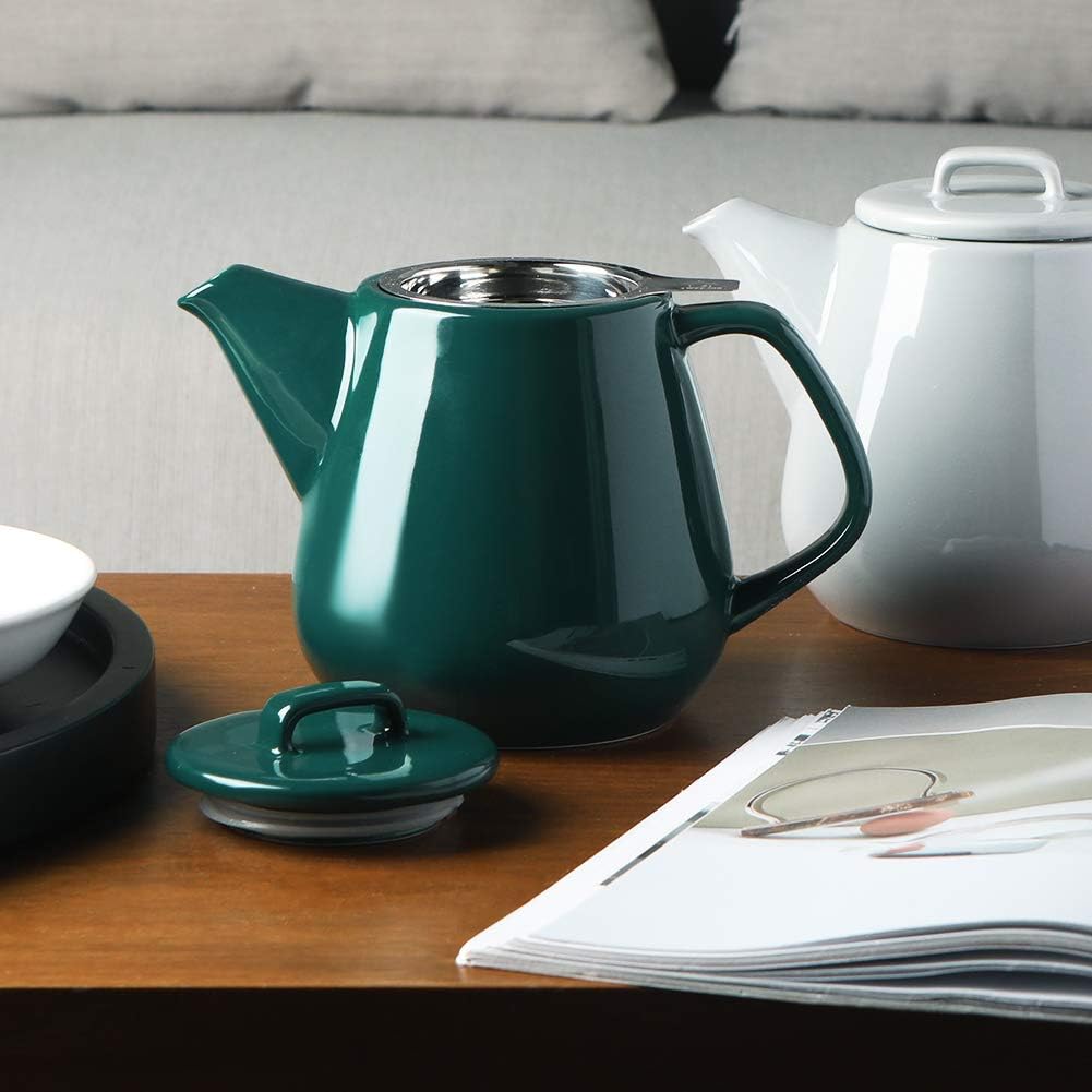 Sweejar 40oz Tea pot with Removable Stainless Steel Infuser,Dishwasher Safe Tea Pots for Loose Tea,Tea Pots with Infuser for Chrismas Women Gift(Jade)