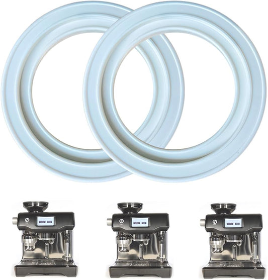 2 PCS Silicone 58 mm Group Head Seal Gasket for Breville Espresso Machine BES920XL BES900XL BES980XL BES990, Steam Ring Replacement for Sage,White