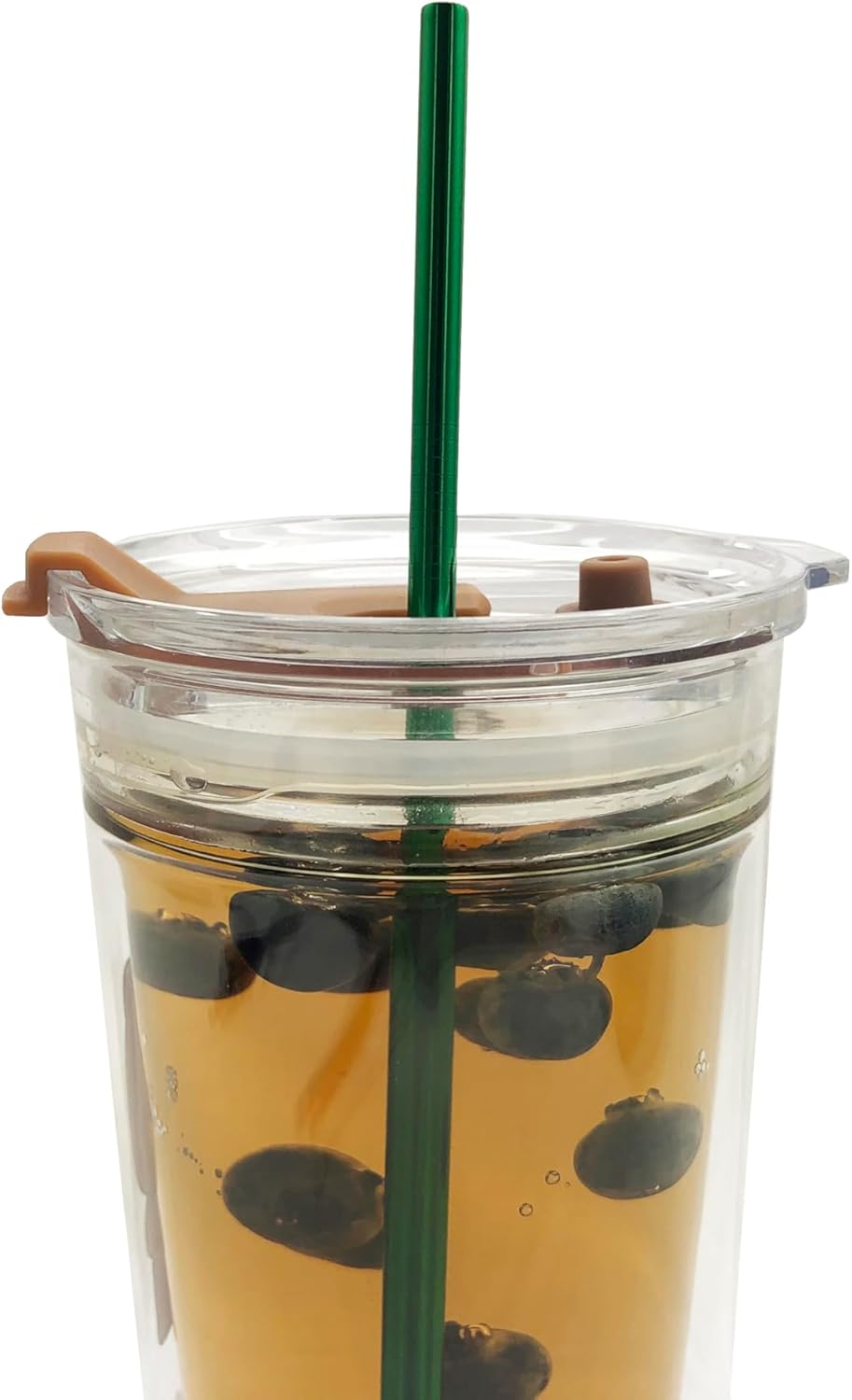 10 Pcs Stainless Steel Straws, Reusable Drinking Straws, 5 Straight + 5 Bent Metal Straws Set With 2 Pcs Cleaning Brushes (Green, 10.5 Inch)