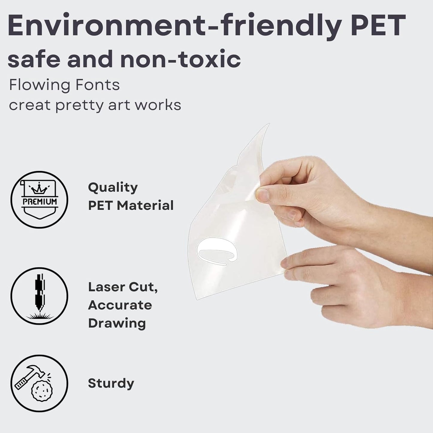 Stencils for Painting, 45 Pack, 4 Inch and 2 Inch Letter Stencils and Numbers, Symbols and Signs, Alphabet Stencils. Reusable Calligraphy Letter Stencils for Arts Crafts Painting Wood