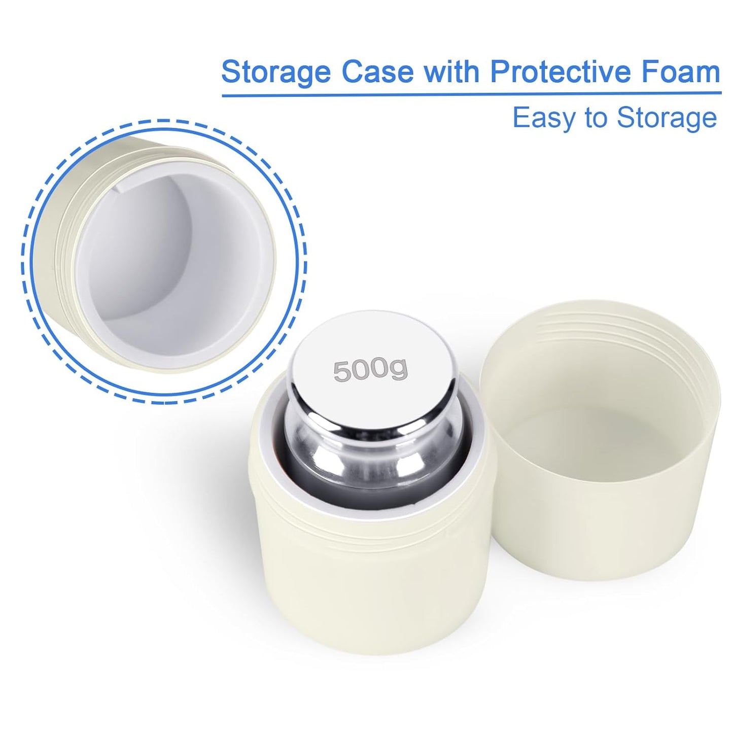 QP 500g Calibration Weights, OIML M1 High Precision Gram Weights, Stainless Steel Scale Calibration Weight for Digital Scale, Weight Scale, balance Scale, Chrome Finish Scale Weights with Storage Case