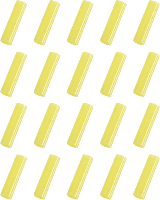 uxcell 20Pcs Silicone Straw Tips, Metal Straw Covers, Soft Reusable Straws Tips Fit for 8mm/0.31" OD Stainless Steel Straws (Yellow)