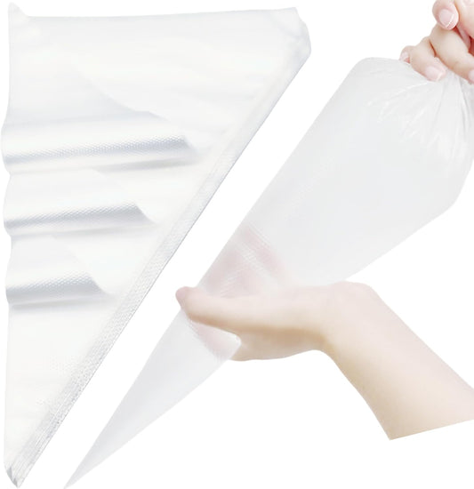 Extra Large Piping Bags 24 Inch - 100Pack Disposable Pastry Bags - Thick Anti-Burst Pastry Icing Frosting Piping Bags For Decorating Cupcakes Cakes Cookies (Extra Large 24 Inch-100 Pack)