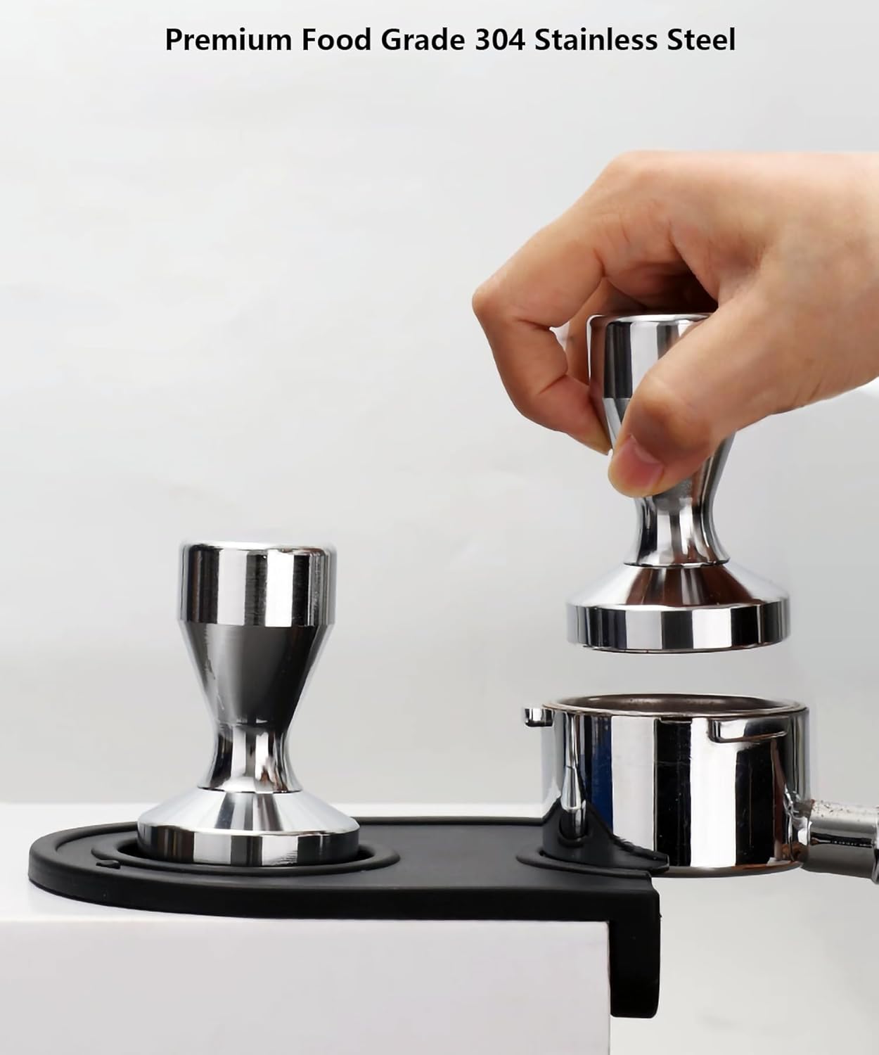 Coffee Tamper Press Chromed (49 mm / 1.9"