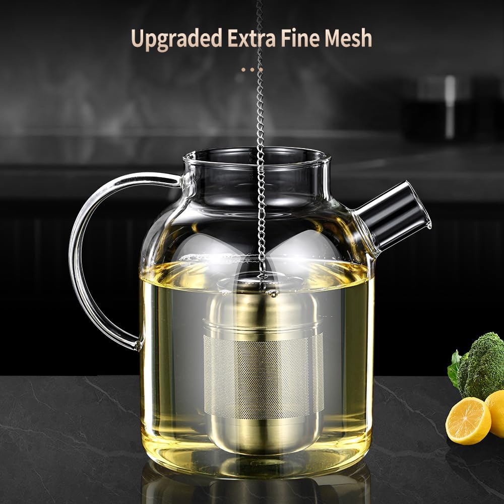 2Pack 316 Stainless Steel Tea Infuser for Loose Leaf Tea Reusable Tea Steeper Extra Fine Mesh Tea Infuser Tea Strainer for Loose Leaf Tea Spices and Seasonings (2 Pack - Large)