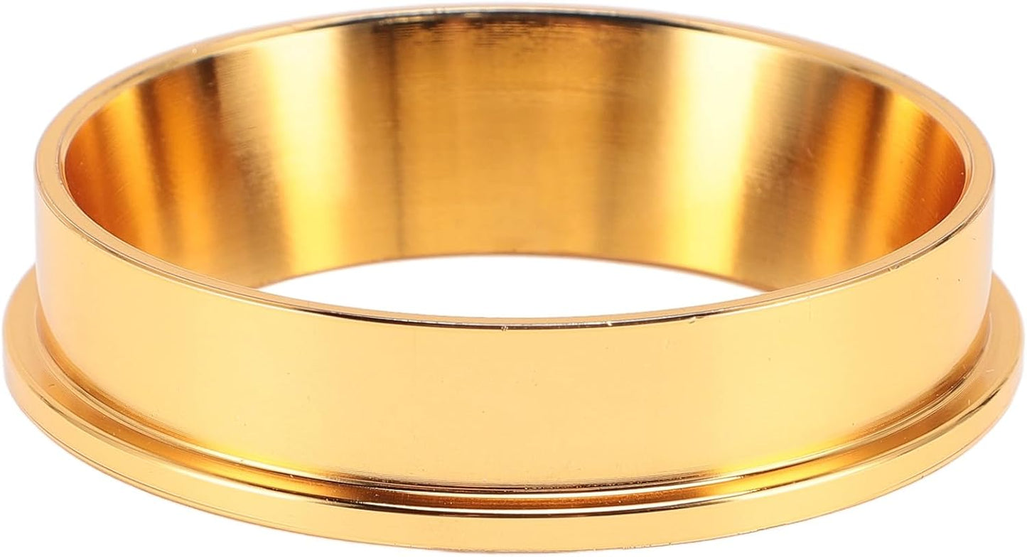 58MM Coffee Dosing Funnel, 304 Stainless Steel Coffee Dosing Ring, Universal Coffee Dosing Ring Replacement for Home Coffee Machine Tools, Gold