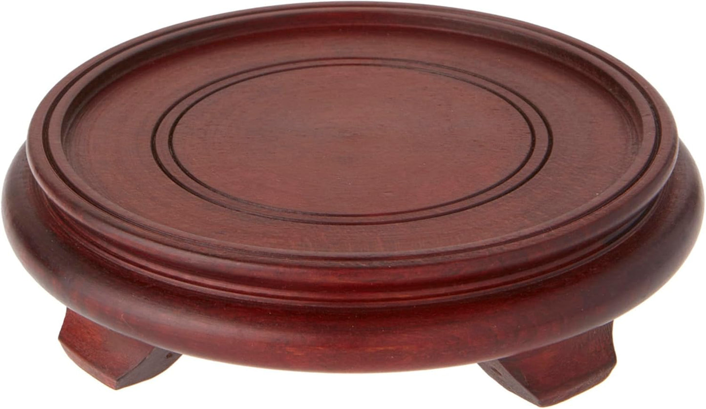 Bard's Dark Wood Decorative Base 1.875" H x 7.5" W x 7.5" D (6" Display Diameter), Pack of 2