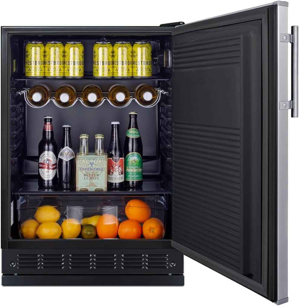 Summit 24" Undercounter Kegerator, Dual Tap Kit, Stainless Steel - SBC7BRS