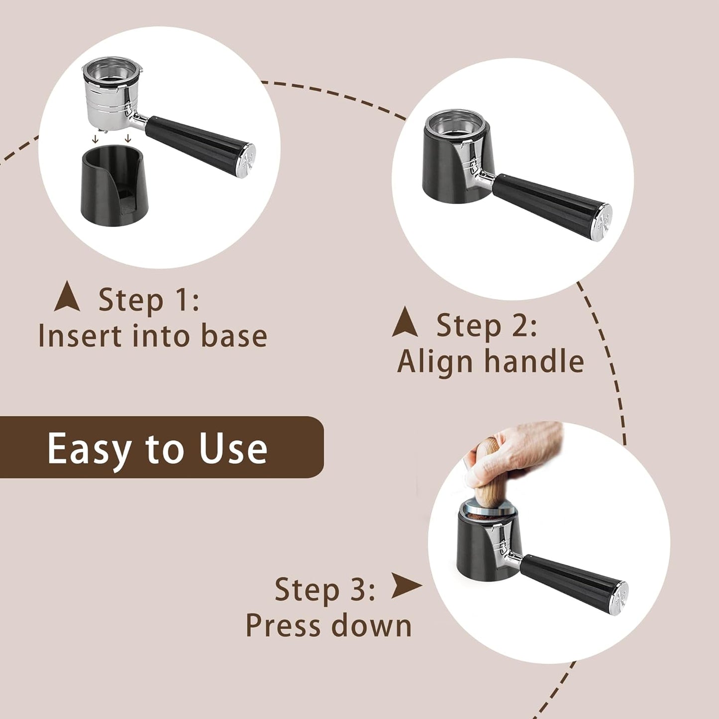 Coffee Tamper Base Compatible with Ninja Espresso ES601/ES701,Handheld Portafilter Support Stand For Ninja Cafe Luxe Machine,Anti-Slip Coffee Accessories Improves Tamping Stability and Extraction