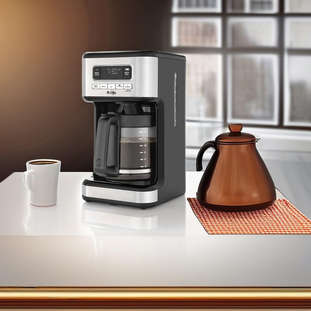 Mr. Coffee 14 Cup Programmable Coffee Maker Stainless Steel