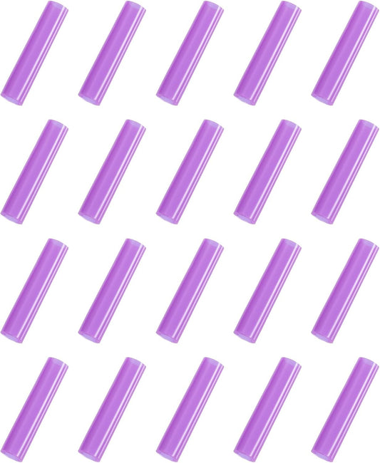 uxcell 20Pcs Silicone Straw Tips, Metal Straw Covers, Soft Reusable Straws Tips Fit for 6mm/0.24" OD Stainless Steel Straws (Purple)