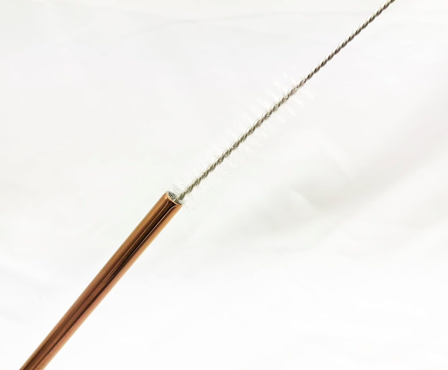 10 Pcs Stainless Steel Straws, Reusable Drinking Straws, 5 Straight + 5 Bent Metal Straws Set With 2 Pcs Cleaning Brushes (Rose Gold, 8.5 Inch)