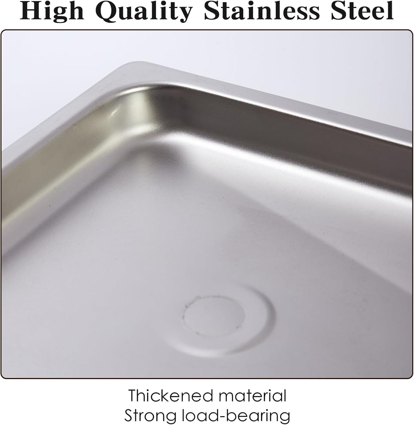 Stainless Steel Drip Tray - Perfect for Homes, Clubs, Bars, Cafes, Restaurants, Hotels, Or Commercial Use - Easy to Clean, No Drainage Required (S)