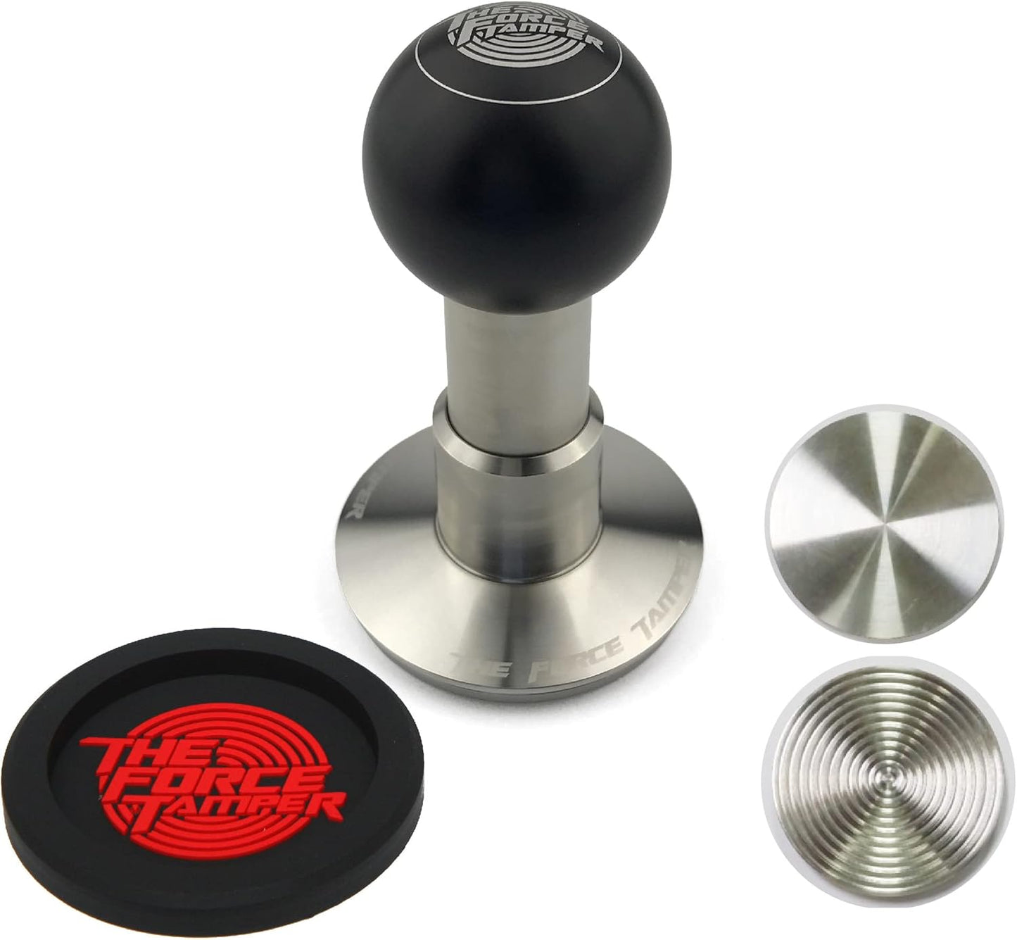 The Force Tamper Automatic Impact Coffee Tamper Adjustable Const Pressure and Autoleveling Extend Set New (Ball, 53.00mm)