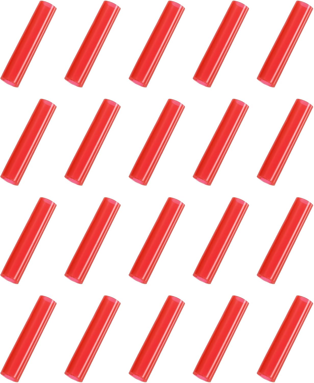 uxcell 20Pcs Silicone Straw Tips, Metal Straw Covers, Soft Reusable Straws Tips Fit for 6mm/0.24" OD Stainless Steel Straws (Red)