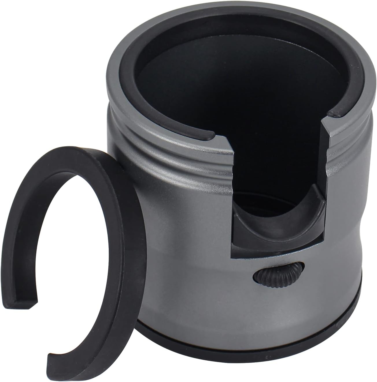 Espresso Tamping Station, Coffee Portafilter Holder, Aluminum Alloy Stand Fit for Most 51mm, 53mm, 54mm and 58mm Portafilter (Round, Grey)