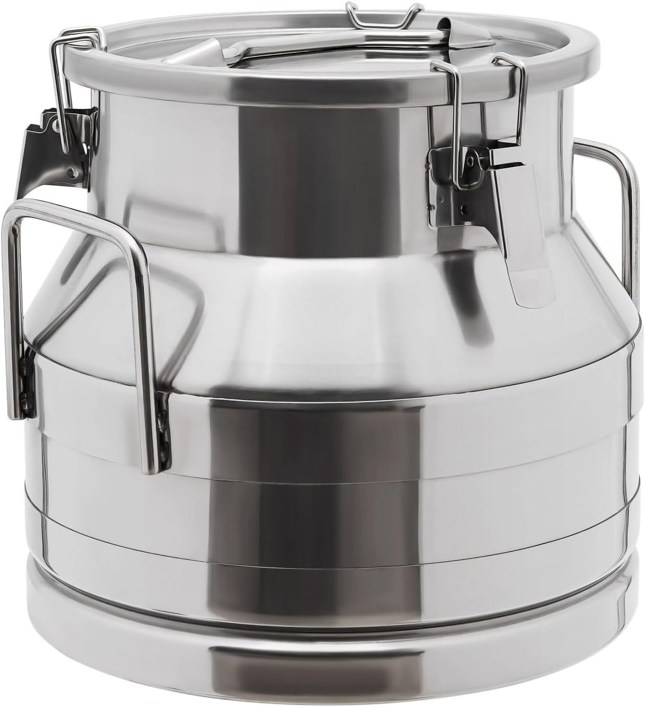 Stainless Steel Milk Bucket With Faucet, Milk Can Large Liquid Container Storage,Sealing Lid and Carry Handle,for Wine, Oil Storage Transport (12L/3.2Gal,w/Faucet)