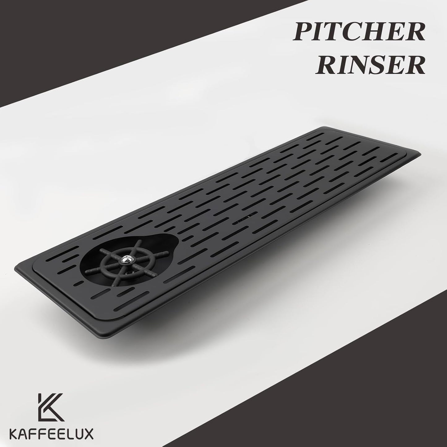 KF25-Black Stainless Steel Bar Glass Pitcher and Drip Tray Washer for Home Kitchen Hotel Cafe Restaurant