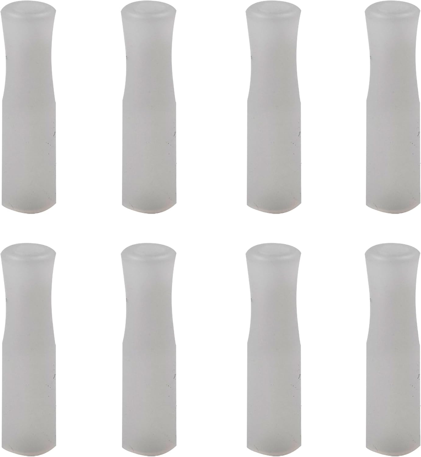 pson 8Pcs Silicone Straw Tips, Food Grade Reusable Anti-Scald/Cold Straw Covers Fit for 8mm Stainless Steel Straws(White)