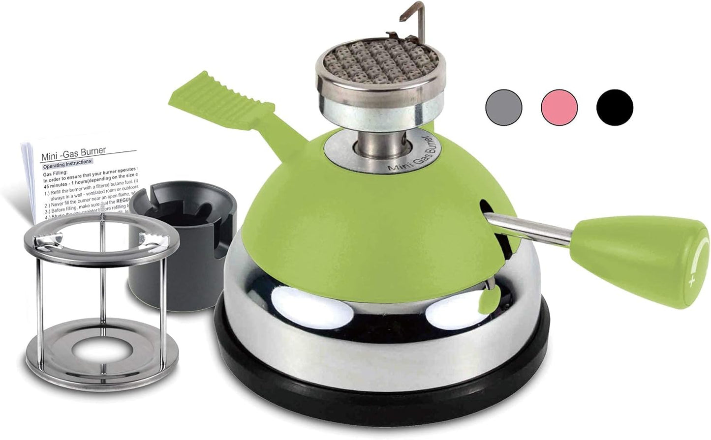 BLUEFIRE Butane Mini Burner for Tabletop Coffee Siphon Syphon/w Furnace Stand and Assembly Rack Ceramic Windproof Torch Head Portable Cooking Stove Espresso Maker Chafing Soup Tureens Fondue