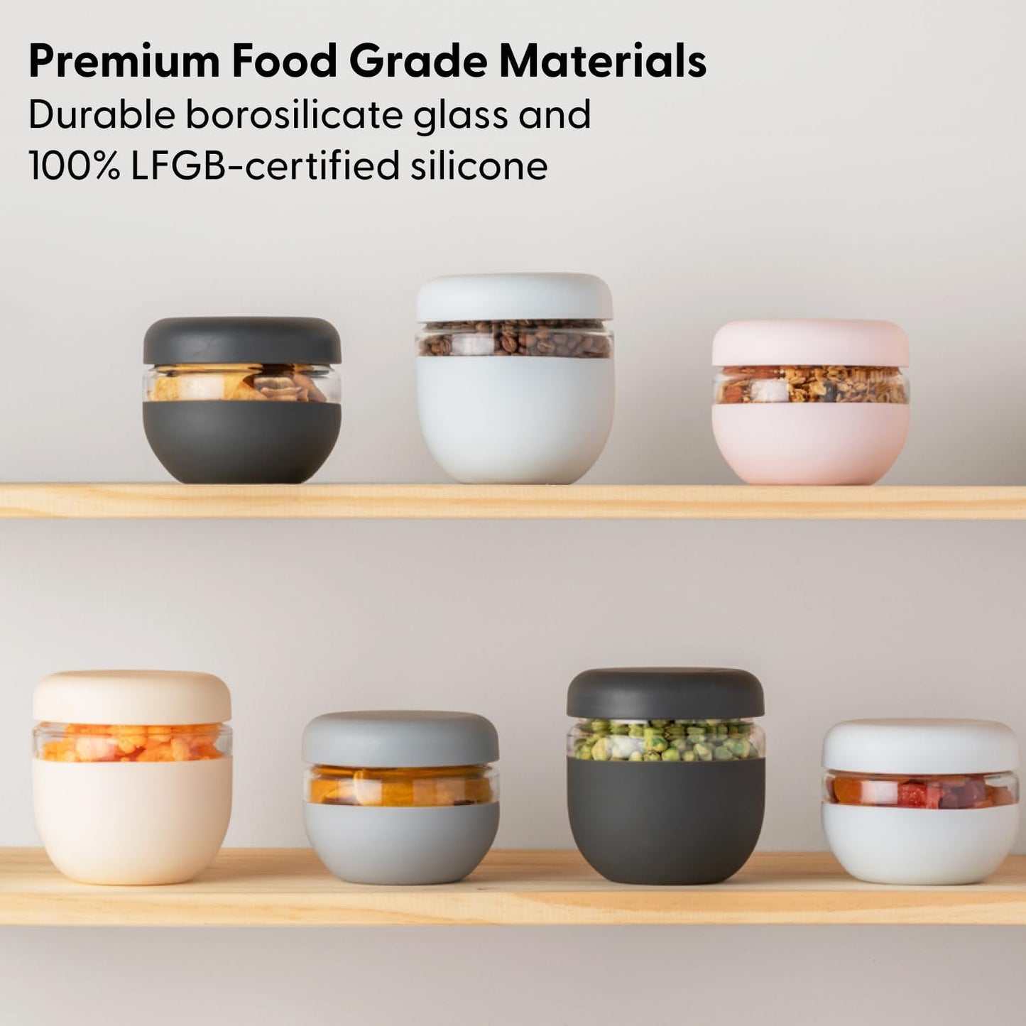 W&P Porter Seal Tight, Lunch Bowl Container w/ Lid | Charcoal 24 Ounces | Leak & Spill Proof, Soup & Stew Food Storage, Meal Prep, Airtight, Microwave and Dishwasher Safe, BPA-Free Glass
