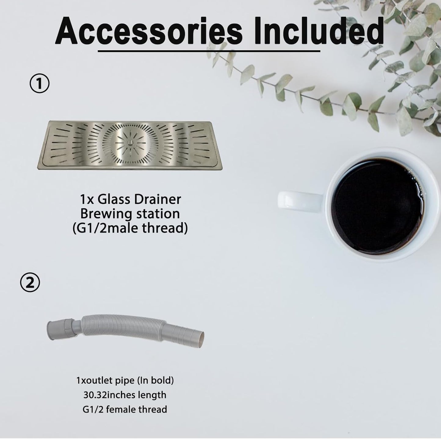 Stainless Steel Drip Tray - Perfect for Homes, Clubs, Bars, Cafes, Restaurants, Hotels, Or Commercial Use - Easy to Clean, No Drainage Required (8.5 * 25.8inch)
