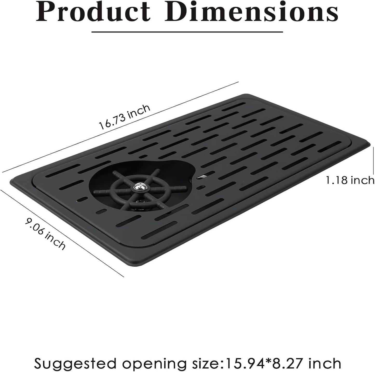 Pitcher Rinsers，Pitcher Washer, Espresso Washer And Spray, Drainage And Drip Tray, 304 Stainless Steel Bar Glass Washer Sink, Suitable For Home Kitchen, Hotel, Coffee Shop, Restaurant (Black)