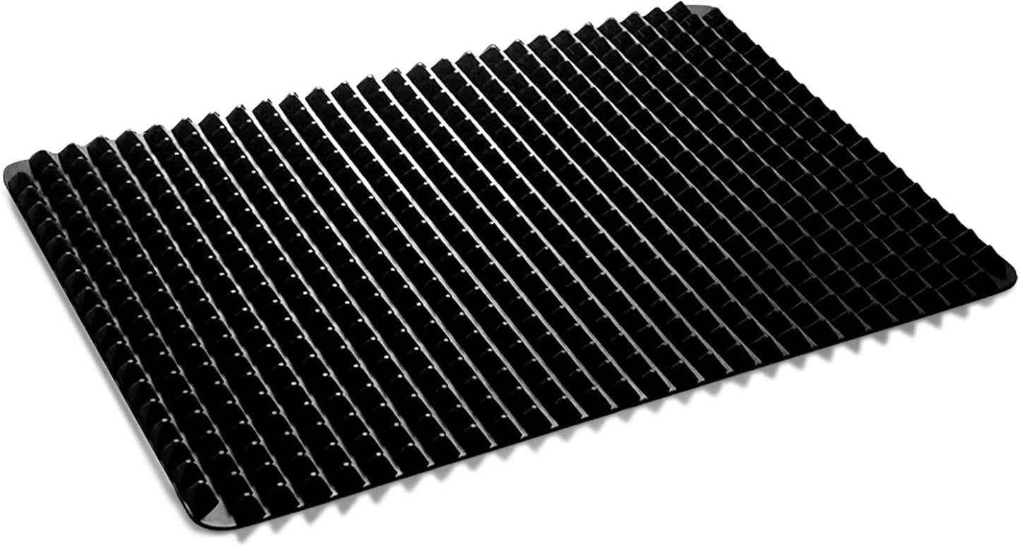 Silicone Baking Mat Red Pyramid Non Stick Bacon Microwave Tray Pastry Mats Red BBQ Grill Mat Baking Supplies oven Liners For Bottom Of Oven - 16 X 11''Silicone Mats For Kitchen Counter 1 Pack
