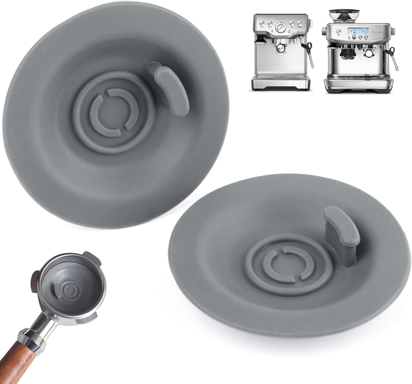 2Pack 54mm Espresso Backflush Cleaning Disc for Breville BES870XL/878/880/810BSS/840XL Machines,Professional Coffee Machine Accessories with Durable Silicone Compatible with Cleaning Tablets