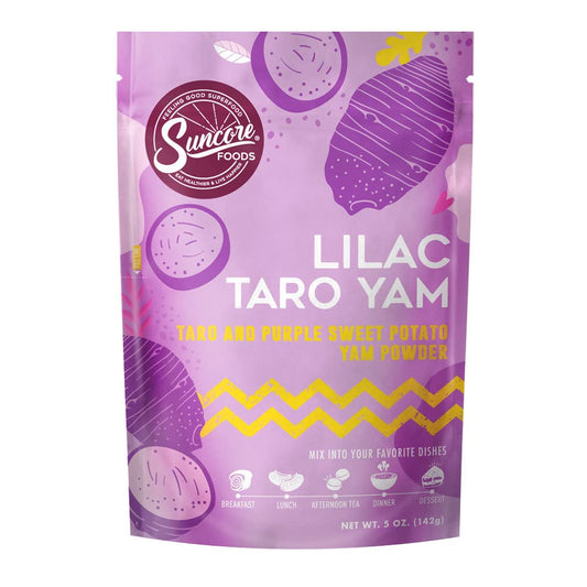 Suncore Foods Lilac Taro Yam Powder, Light Purple Food Coloring Powder, Gluten-Free, Non-GMO, 5oz (1 Pack)
