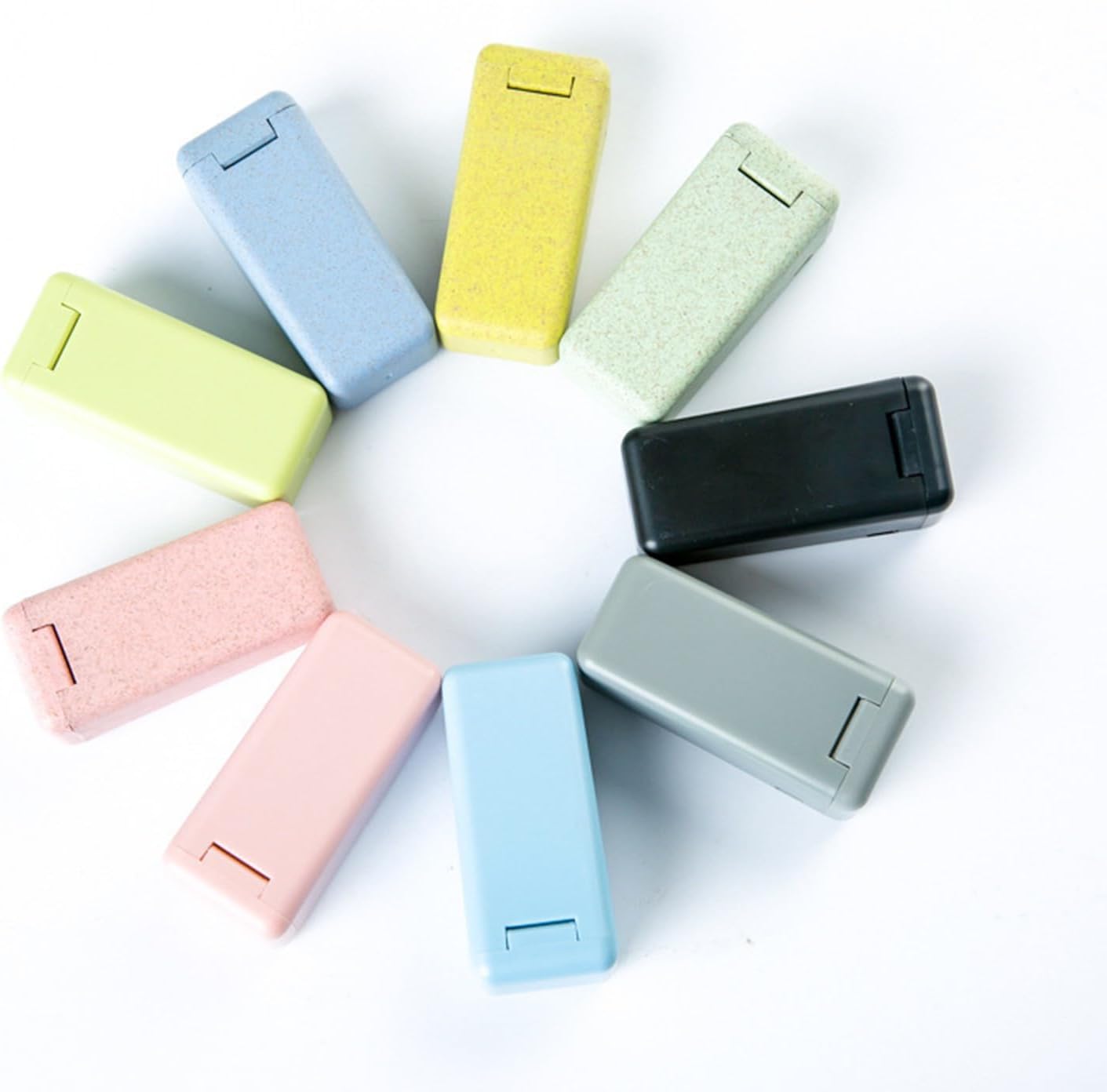 Foldable Straw with Storage Box, Reusable Folding Stainless Steel Straw, Portable Collapsible Set with Silicone Tip and Cleaner Brush for Travel Home Work (green)