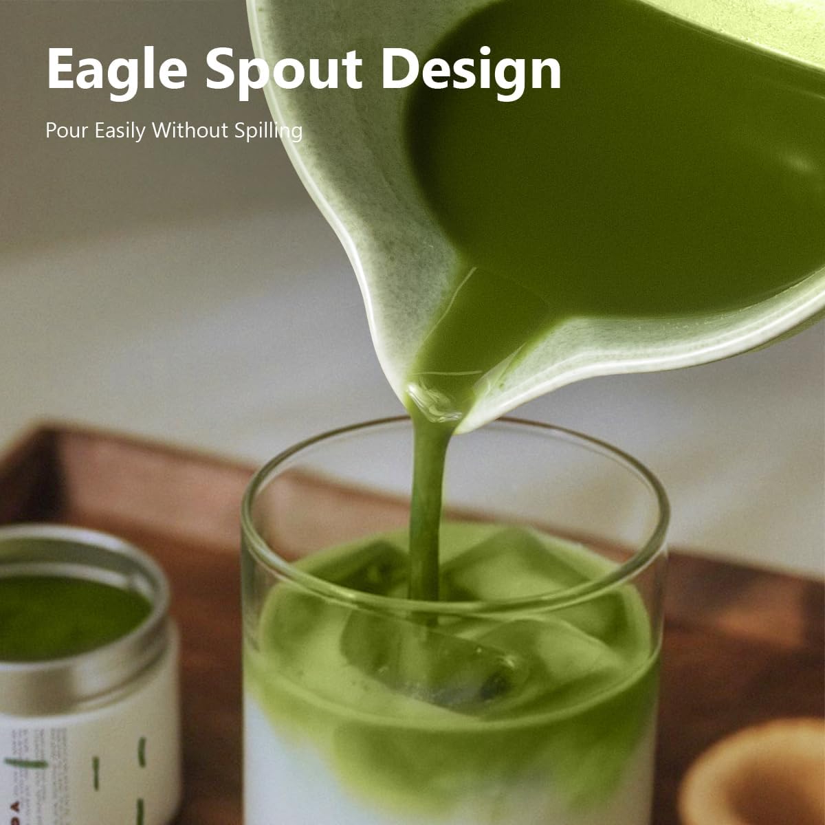 Matcha Kit, 7 Pcs Japanese Matcha Whisk Set Includes Matcha Bowl with Spout, Bamboo Whisk, Chasen Holder, Stainless Sifter, Scoop and Rest, Tea Towel, Matcha Tea Set Gift for Family/Friend