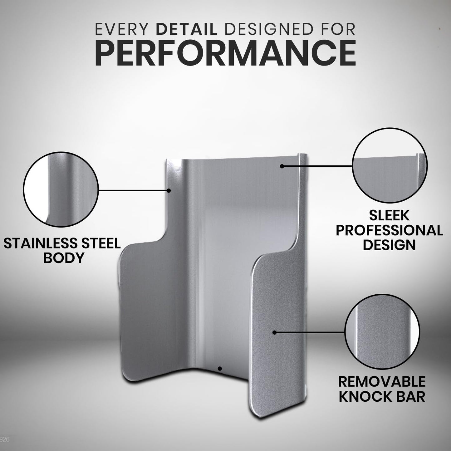 Rattleware Stainless Steel Espresso Knock Box Splash Guard for Home, Cafe, Restaurant, Hotel - Coffee Splash Guard Accessory for Baristas, Dishwasher Safe, Home Espresso Stations