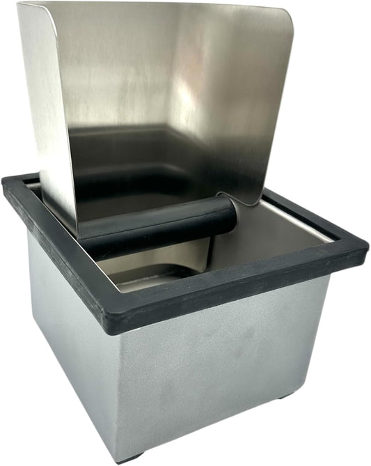 Rattleware Stainless Steel Espresso Knock Box Splash Guard for Home, Cafe, Restaurant, Hotel - Coffee Splash Guard Accessory for Baristas, Dishwasher Safe, Home Espresso Stations