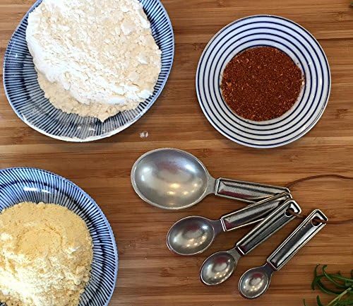 DANFORTH Queen Anne Measuring Spoon Set on Cord, Heirloom Quality Handcrafted Pewter, Made in USA