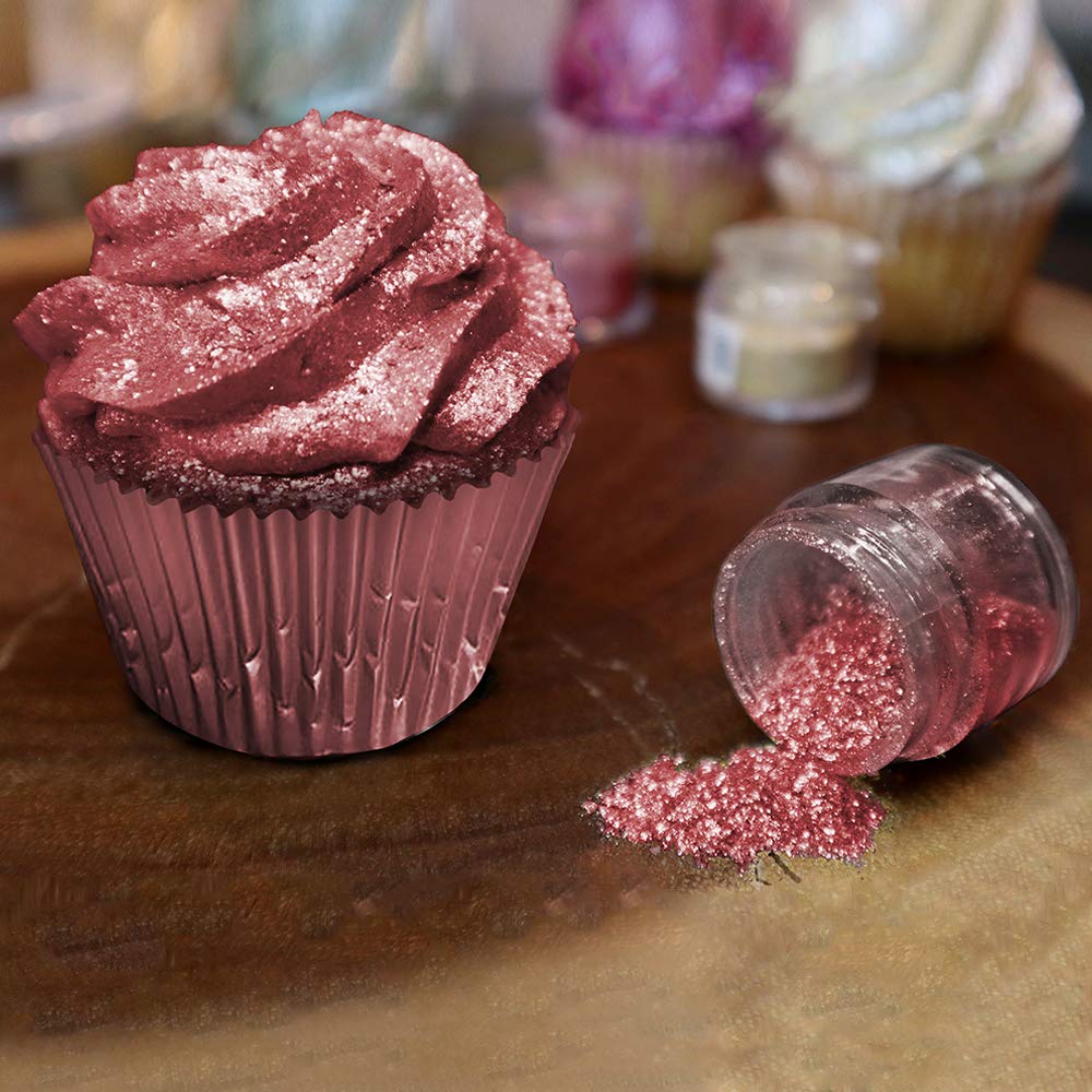 BAKELL Christmas Red Edible Glitter, 25 Grams | TINKER DUST Edible Glitter | KOSHER Certified | 100% Edible Glitter | Cakes, Cupcakes, Cake Pops, Drinks, Dessert Vegan Glitter & Dusts (25g, Christmas Red)
