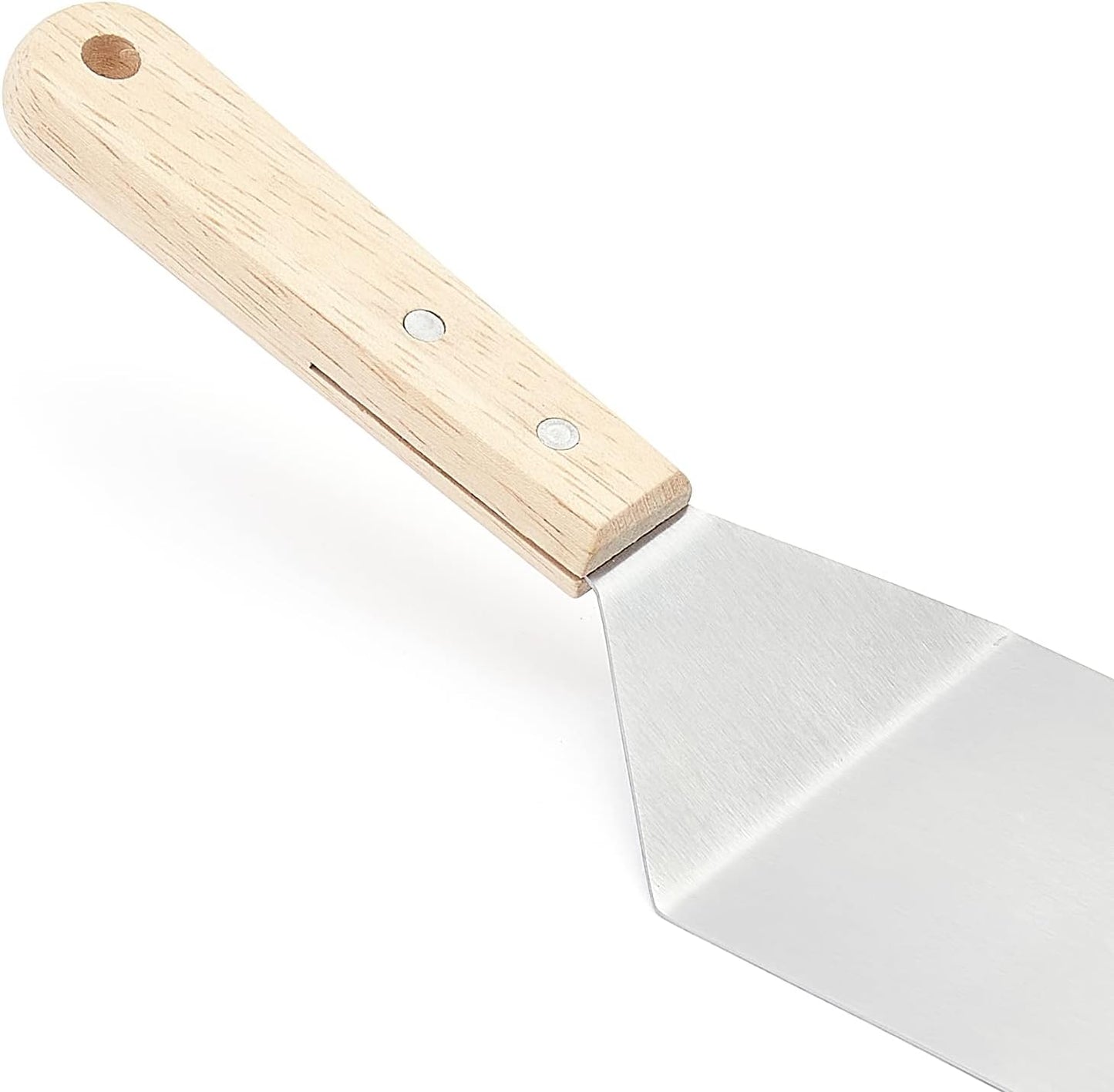 Amazon Basics 4-Piece Stainless Steel Barbecue Flat Griddle Spatula Set, Waterproof, Anti-UV, Durable, Silver