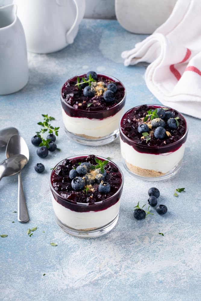 A Blend Above Blueberry Blue No Bake Dessert Mix - All Natural, Gluten Free, No MSG - Instant Dessert Mix, Fruit Dip, Bagel Topping, Frosting, Cheesecake Filling - Easy to Make - 4.2 Oz (Pack of 3)
