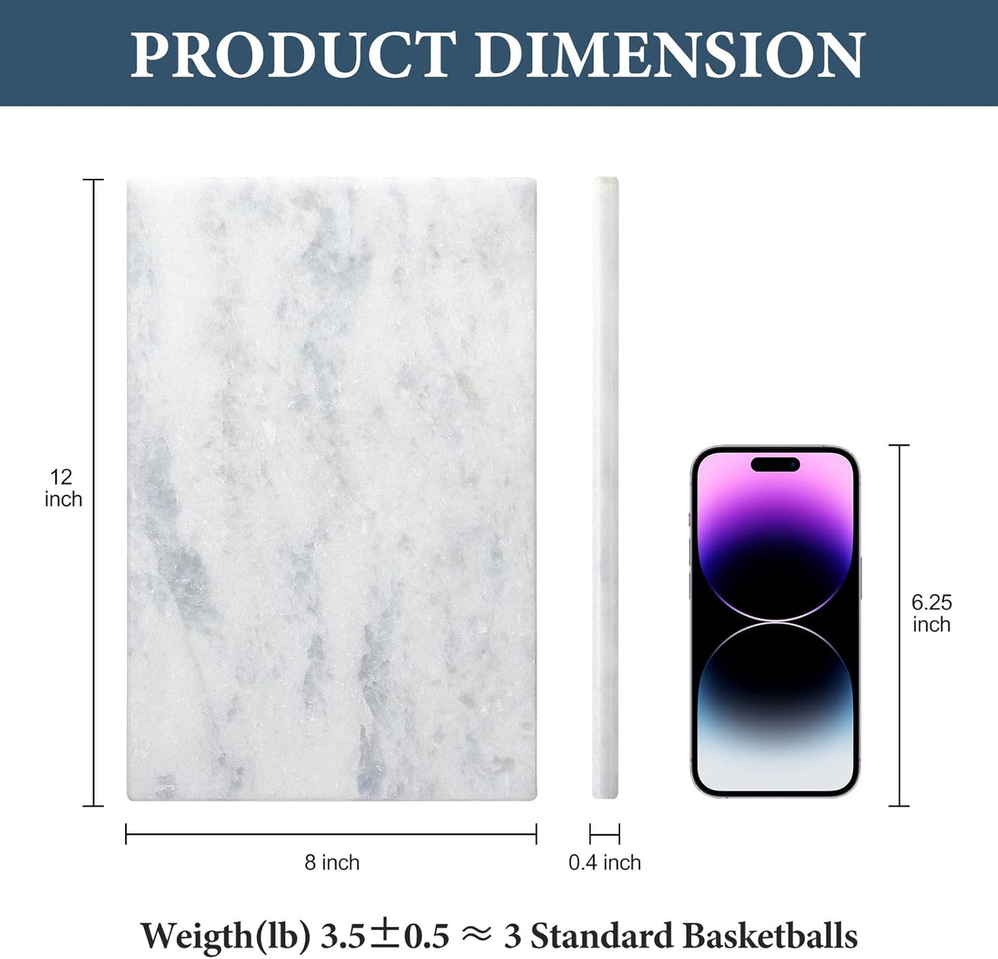 Koville African Natural Marble Cutting Board for Kitchen Pastry Bread, 12" x 8" Genuine Marble Cheese Board Stone Tray for Counter, Bathroom Perfume Tray Jewelry Candle Plate (Namib Fantasy)