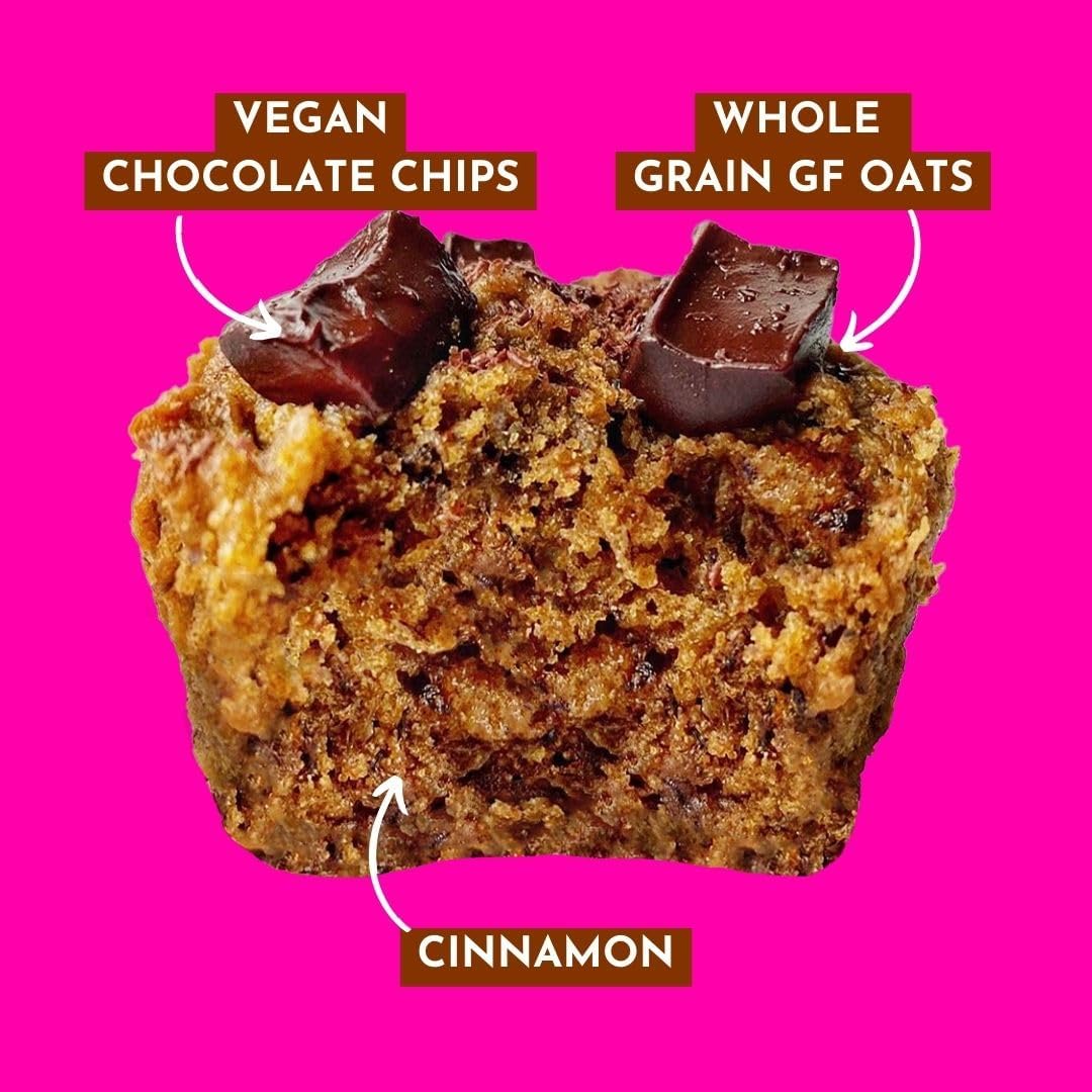 GoNanas Chocolate Chip Oat Flour Banana Bread Mix, Suitable for Plant Based Vegan Diets, Gluten Free Dairy Free Snacks, Healthy Snacks For Adults, Muffin Mix, Nut Free, Cupcakes Dessert, NON-GMO, 4pk