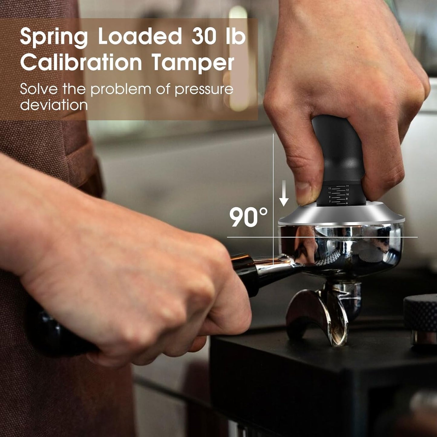 58mm Espresso Accessories Kit, Spring Loaded Calibrated Tamper, WDT Tool and Dosing Funnel Set Fits Breville 58 mm Espresso Coffee Machines and Portafilter