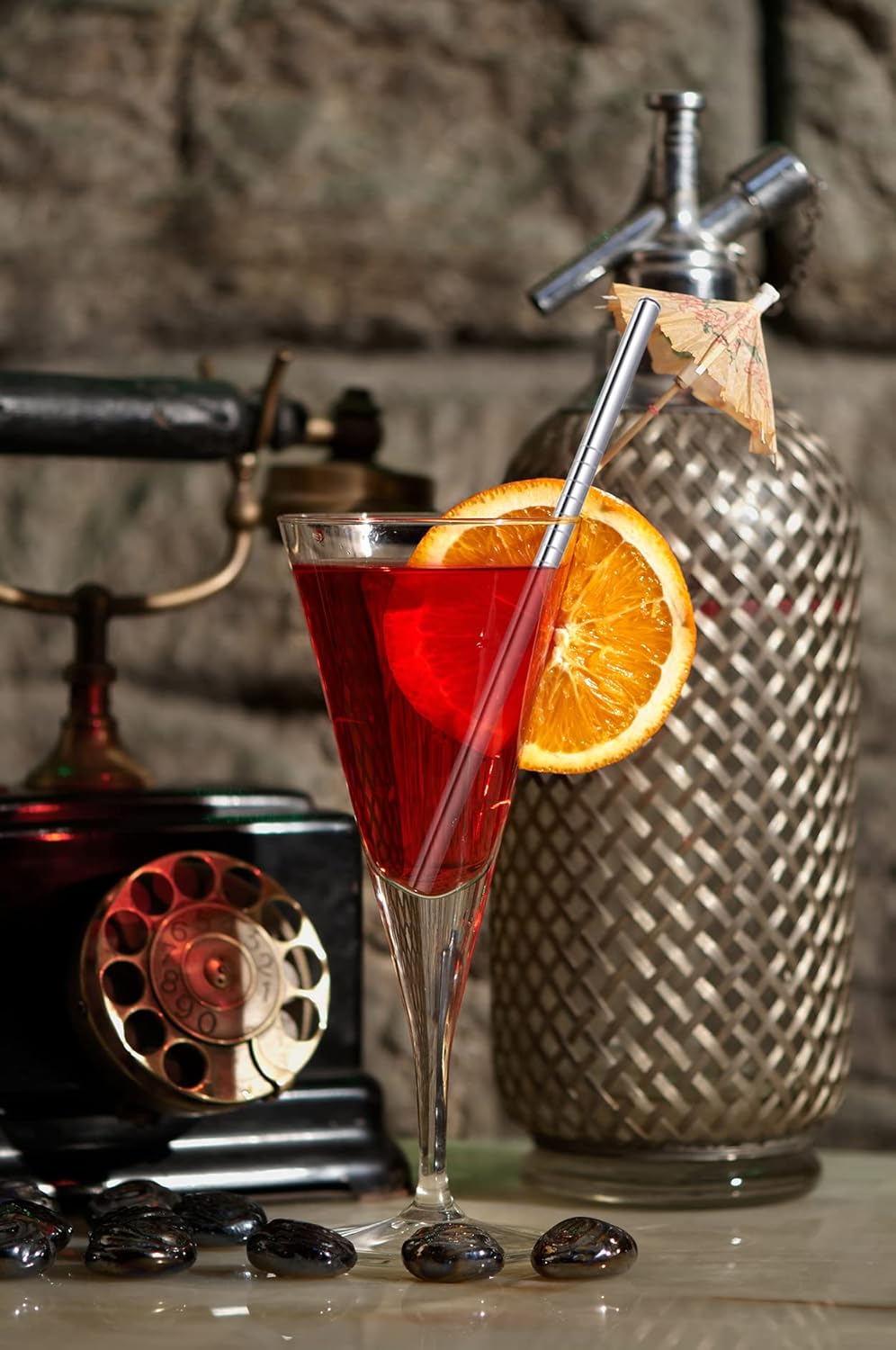 Cocktail Straws Short Stainless Steel Straw 6 Inch, Reusable Metal Small Mini Bar Drinking Straws Set with Cleaner Brush for Cocktails Rock Gin Glass Coffee Mason Jar Tumblers Juice Box, Silver 8 Pcs