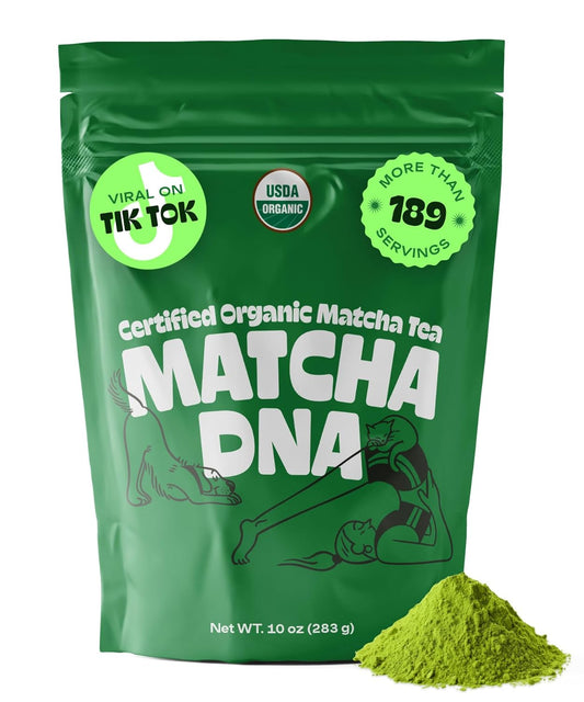 MATCHA DNA Certified Organic Matcha Green Tea Powder (10 oz BAG)