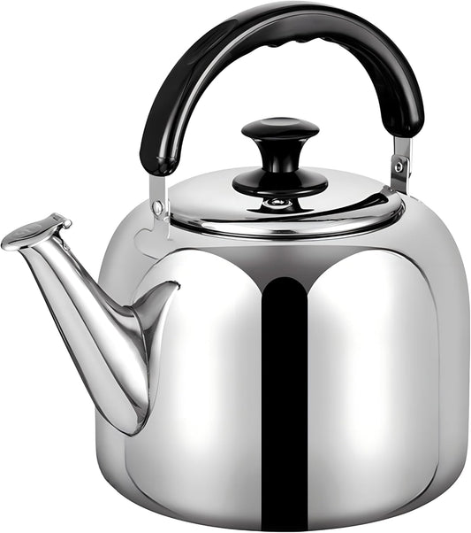 Whistling Stovetop Tea Kettle,Food Grade 316 Stainless Steel,Hot Water Fast to Boil,Stovetop Kettle with Ergonomic Handle,3.1 Quart Capacity