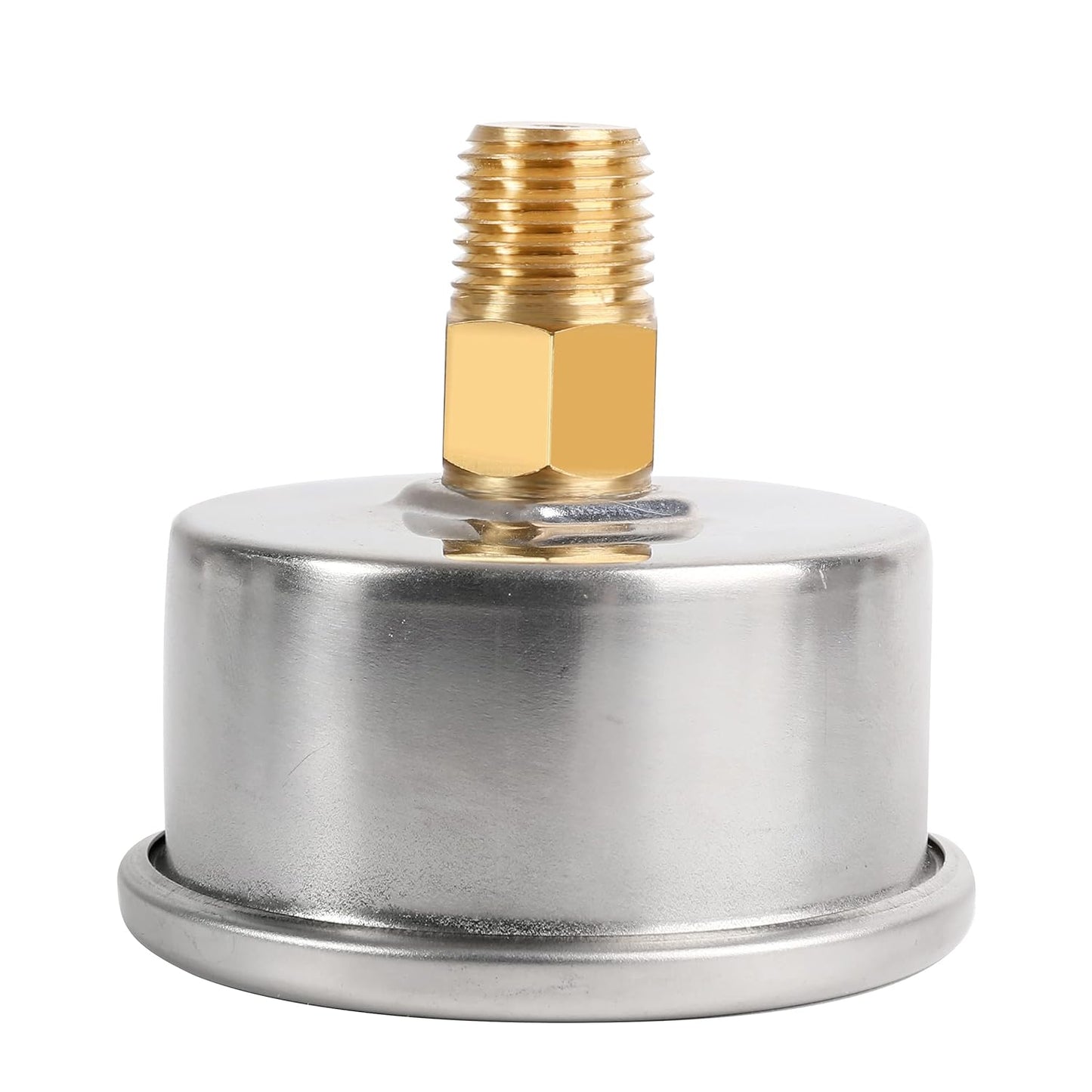 Glycerin Filled Vacuum Pressure Gauge, 2-1/2" Clear dial,1/4" NPT Back Connection, Stainless Steel Case, Brass Movement, Dual Scales -30HG/60PSI……
