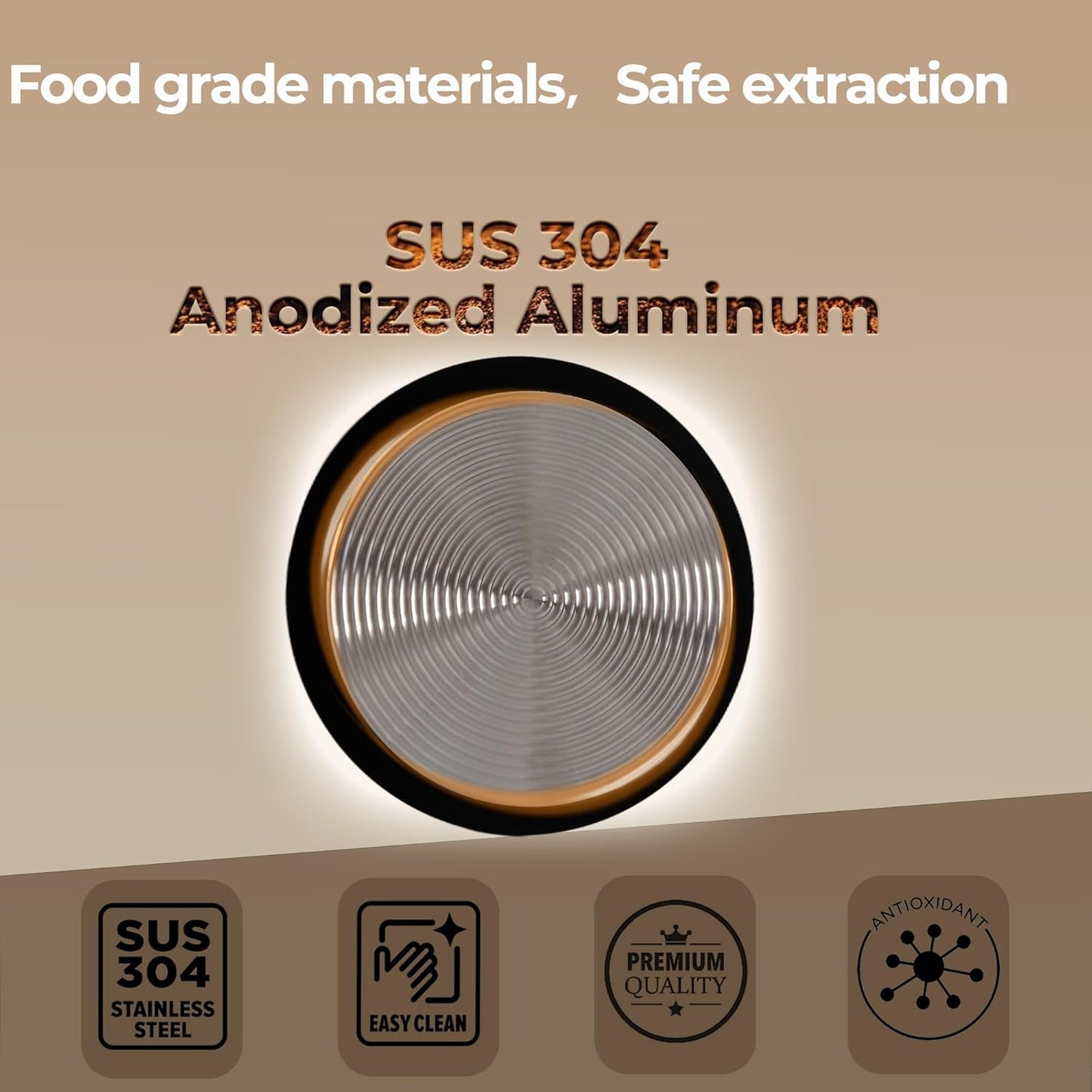 Coffee Tamper 58.35mm, Spring Loaded Espresso Tamper with 25lb/30lb/35lb Calibrated Springs, Sound Feedback & Ripple Base for Even Extraction, Espresso Accessories