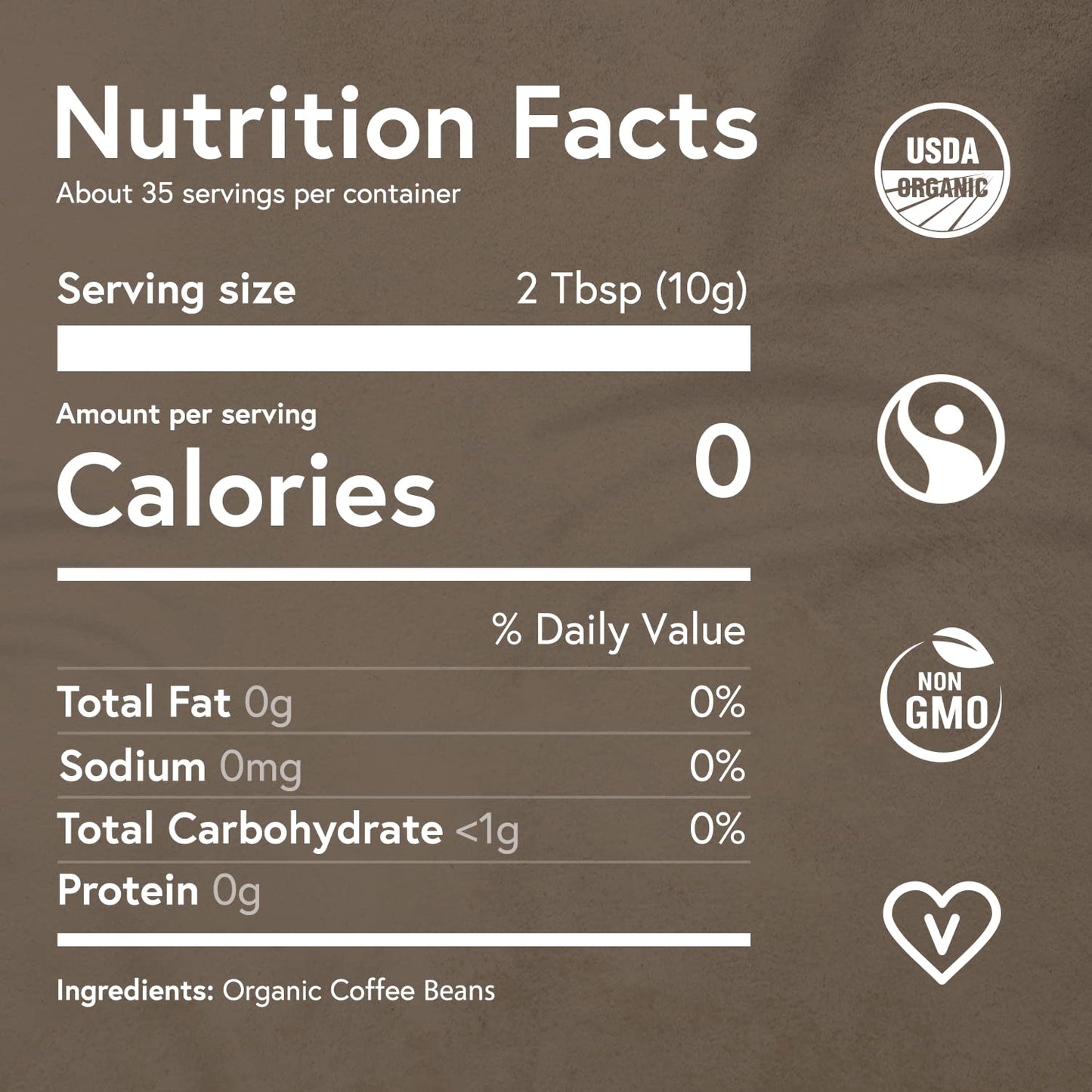Fabula Coffee Decaf Dark Roast Whole Beans - Organic - Low Acid - Single Origin - Non-GMO - Mold Free - 12 Ounce