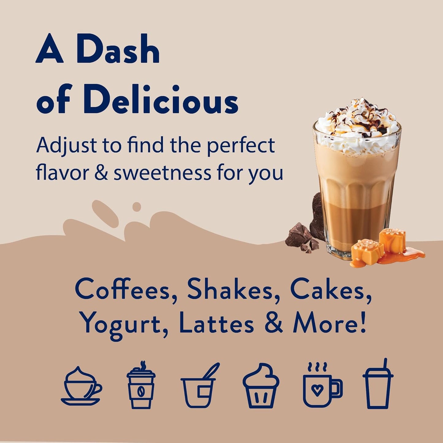 Jordan's Skinny Syrups Sugar Free Coffee Syrup, Salted Caramel Mocha Flavor Drink Mix, Zero Calorie Flavoring for Lattes, Protein Shake, Food & More, Gluten Free, Keto Friendly, 25.4 Fl Oz, 1 Pack