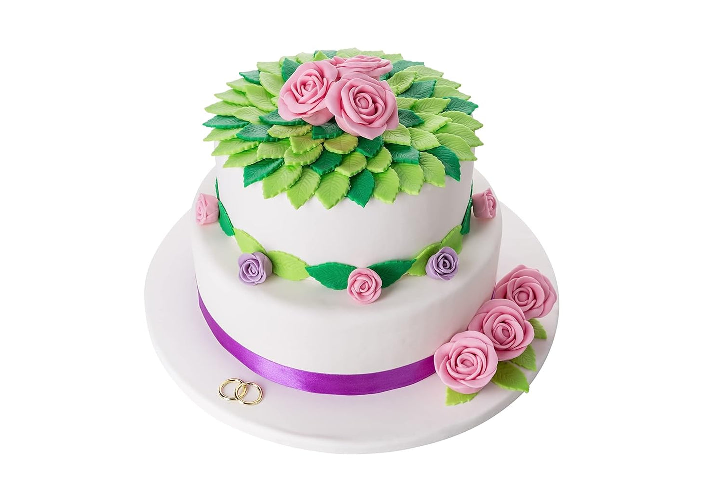 Bakerpan Premium Rolled Green Fondant for Cake Decorating - 1 Pound, Vanilla Flavor